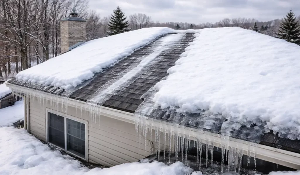 prevent roof leaks winter