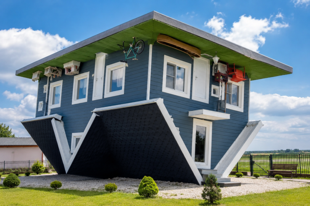 upside down houses